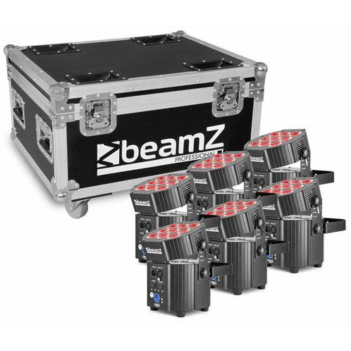 Retourdeal - BeamZ BBP60 Uplighter set met 6 draadloze spots, Muziek en Instrumenten, Licht en Laser, Zo goed als nieuw, Verzenden