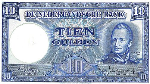 Bankbiljet 10 gulden 1949 Willem I Molen Prachtig, Postzegels en Munten, Bankbiljetten | Nederland, Verzenden