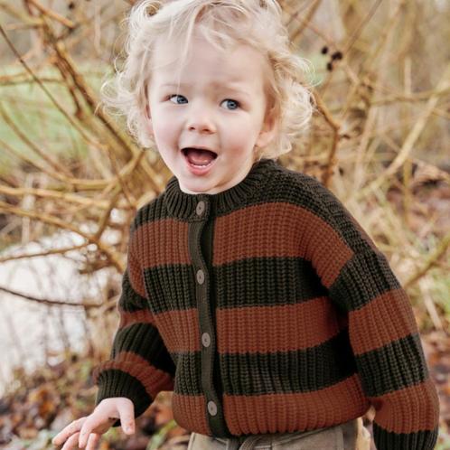Your Wishes  Stripe knit gebreid vest  Gerben Maat 134, Kinderen en Baby's, Kinderkleding | Maat 134, Jongen, Nieuw, Trui of Vest