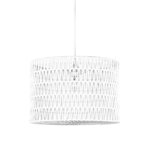 LABEL51 - Hanglamp Stripe - Wit Katoen, Huis en Inrichting, Lampen | Hanglampen, Nieuw, Overige materialen, Minder dan 50 cm, Ophalen