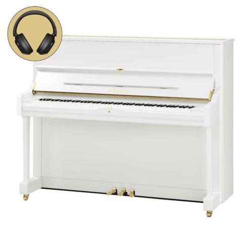 Yamaha U1 SH3 PWH messing silent piano (wit hoogglans), Muziek en Instrumenten, Piano's
