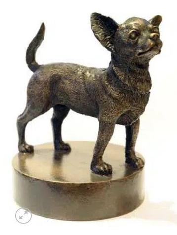 Honden urn verbronsd Chihuahua