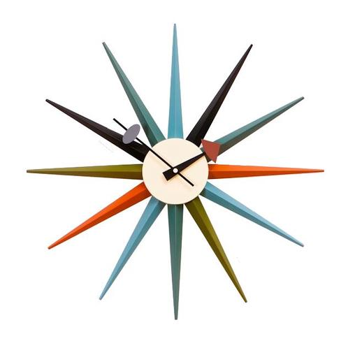 Starburst clock style Wandklok, Huis en Inrichting, Woonaccessoires | Klokken, Verzenden