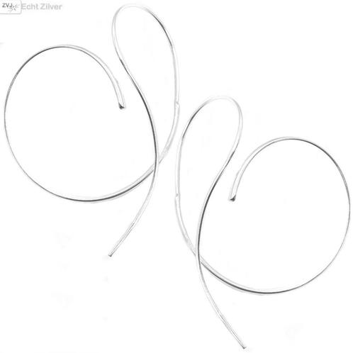 Zilveren grote spiraal oorbellen, Sieraden, Tassen en Uiterlijk, Oorbellen, Zilver, Nieuw, Zilver, Verzenden