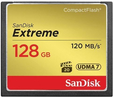 Sandisk CF 128GB Extreme 120MB/s 85MB write UDMA 7, Audio, Tv en Foto, Fotografie | Geheugenkaarten, Overige typen, Nieuw, Ophalen of Verzenden