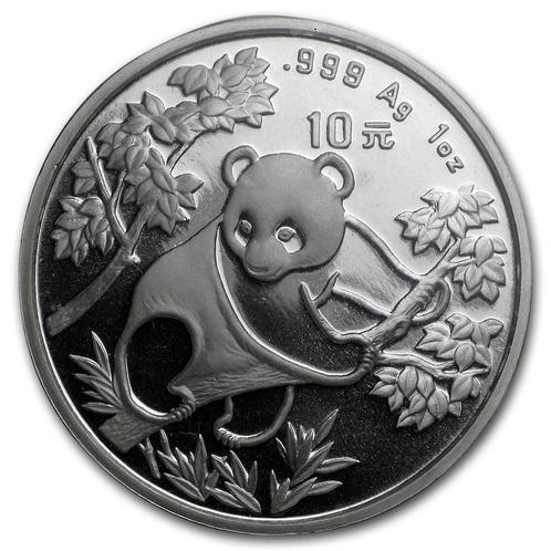 Chinese Panda 1 oz 1992 (100.000 oplage), Postzegels en Munten, Munten | Azië, Oost-Azië, Losse munt, Zilver, Verzenden