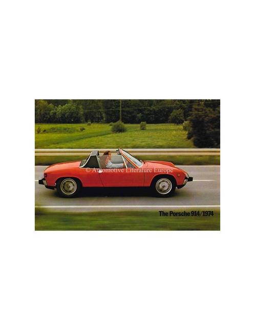 1974 PORSCHE 914 BROCHURE ENGELS, Boeken, Auto's | Folders en Tijdschriften, Porsche