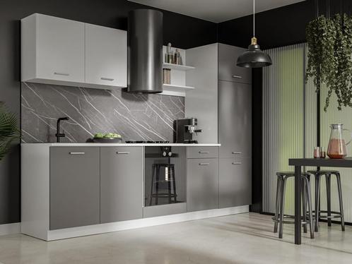 keuken antracietgrijs nieuw 270cm inclusief blad goedkoopste, Huis en Inrichting, Keuken | Complete keukens, Overige materialen