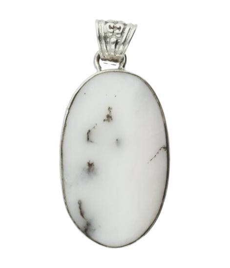 Zilveren Dendriet Opaal edelsteen ovaal groot hanger, Sieraden, Tassen en Uiterlijk, Kettinghangers, Verzenden