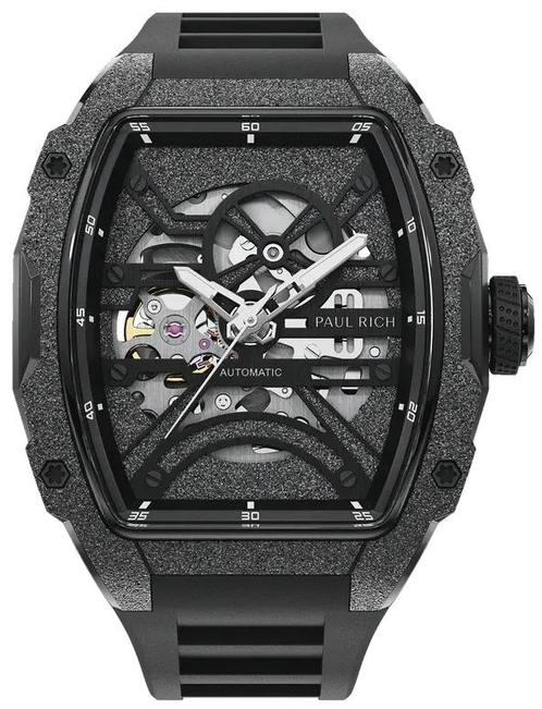 Paul Rich Astro Skeleton Galaxy Black FAS25 automatisch, Sieraden, Tassen en Uiterlijk, Horloges | Heren, Kunststof, Nieuw, Staal