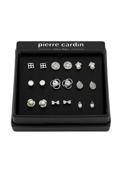 Pierre Cardin - 9 paar oorstekers - Rodium, Sieraden, Tassen en Uiterlijk, Oorbellen, Verzenden