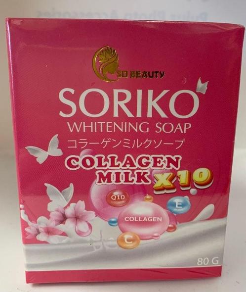 So Beauty Whitening Soap Collagen Milk, 80 gram, Sieraden, Tassen en Uiterlijk, Beautycases, Ophalen of Verzenden
