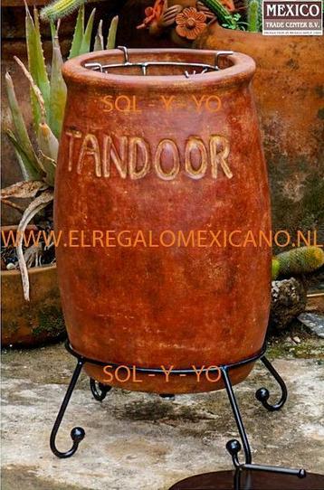 SOL-Y-YO tandoor Indiase klei tuinoven 67cm. hoog rood