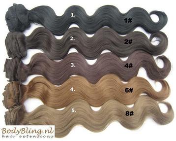 7 Set hair extensions clip in krullen, morgen krullend haar