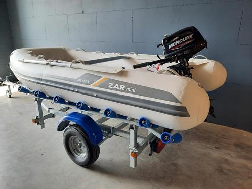 ZAR Mini ALU 10 rubberboot + Mercury 6pk + Trailer, Watersport en Boten, Rubberboten, Nieuw, Overige merken, Aluminium, Minder dan 70 pk