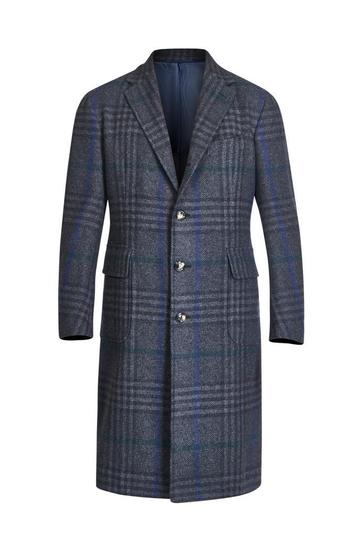 SALE! 4000 euro Stile Latino pure cashmere overcoat jas ruit