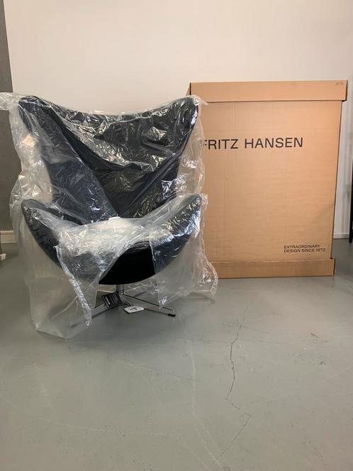 2 Fritz Hansen Egg Chair Zwart Nieuw in de doos, Huis en Inrichting, Fauteuils, Nieuw, Stof, Ophalen of Verzenden