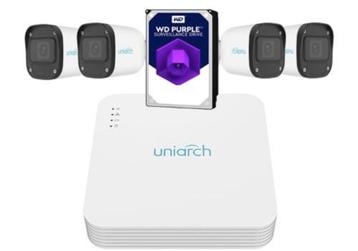 Uniarch Kit met 1TB recorder en 4 Bullet cameras (4MP)