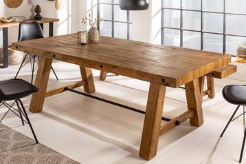 Massieve eettafel FINCA 200cm vintage bruin gerecycled