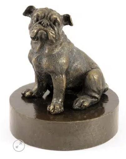 Honden urn verbronsd Bulldog, Dieren en Toebehoren, Honden-accessoires, Nieuw