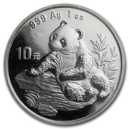 Chinese Panda 1 oz 1998 (100.000 oplage), Postzegels en Munten, Munten | Azië, Oost-Azië, Losse munt, Zilver, Verzenden