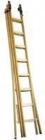 Glazenwassersladder 3 x 11 sports, Doe-het-zelf en Verbouw, Ladders en Trappen, Ladder, Nieuw, Opvouwbaar of Inschuifbaar, 4 meter of meer