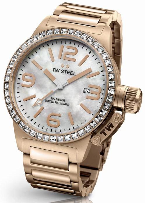 TW Steel TW306 Canteen Bracelet Swarovski Horloge 40mm, Sieraden, Tassen en Uiterlijk, Horloges | Dames, Verzenden