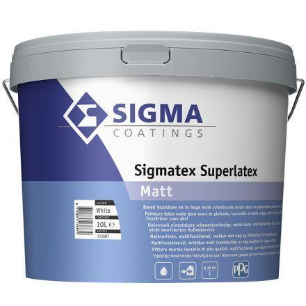 Sigma Sigmatex Superlatex Matt 10L-102,98 €, Doe-het-zelf en Verbouw, Verf, Beits en Lak, Verf, Wit, Nieuw, Ophalen of Verzenden