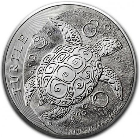 Fiji Schildpad 2 oz 2015, Postzegels en Munten, Munten | Oceanië, Losse munt, Zilver, Verzenden