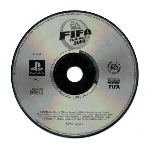 Fifa 2003 (losse disc) (PlayStation 1), Spelcomputers en Games, Games | Sony PlayStation 1, Gebruikt, Verzenden