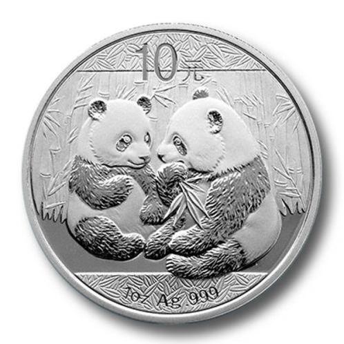 Chinese Panda 1 oz 2009 (600.000 oplage), Postzegels en Munten, Munten | Azië, Oost-Azië, Losse munt, Zilver, Verzenden