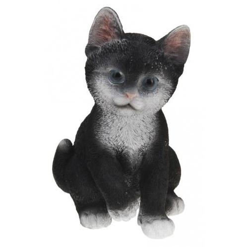 Zittende katten beeldje zwart 19 cm - Beeldjes, Verzamelen, Beelden en Beeldjes, Ophalen of Verzenden