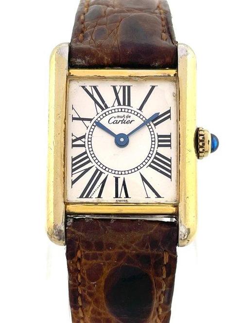 Cartier - Tank Must de Cartier Vermeil - Roman Dial - NO, Sieraden, Tassen en Uiterlijk, Horloges | Heren