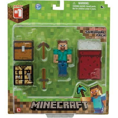 Mojang Minecraft Core Player Survival Pack Action Figure (Ni, Verzamelen, Poppetjes en Figuurtjes, Nieuw, Verzenden