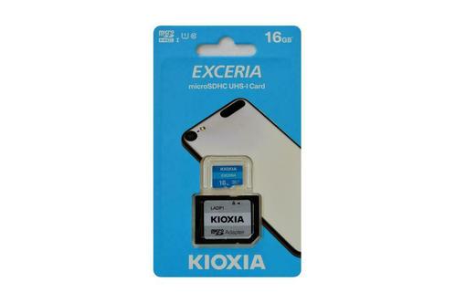Kioxia Exceria 16GB microSDHC geheugenkaart, Audio, Tv en Foto, Fotografie | Geheugenkaarten, MicroSDHC, Nieuw, 16 GB, Ophalen of Verzenden