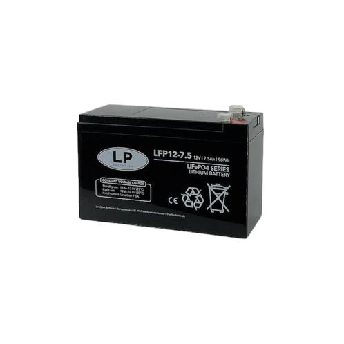 LP Lithium accu LFP V12,8-7,5 LiFePo4 12 volt 7,5 Ah 96 Wh, Caravans en Kamperen, Caravan accessoires, Nieuw, Ophalen of Verzenden