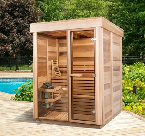 Pure Cube Outdoor sauna 173 x 173 cm, Sport en Fitness, Sauna, Nieuw, Verzenden