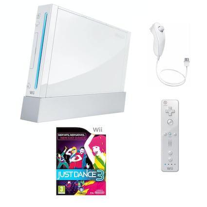 Nintendo Wii Wit + Controller (Just Dance 3 Bundel), Spelcomputers en Games, Spelcomputers | Nintendo Wii, Zo goed als nieuw, Ophalen of Verzenden