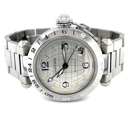 Cartier Pasha GMT 2377 uit 2005, Sieraden, Tassen en Uiterlijk, Horloges | Dames, Polshorloge, Gebruikt, Verzenden