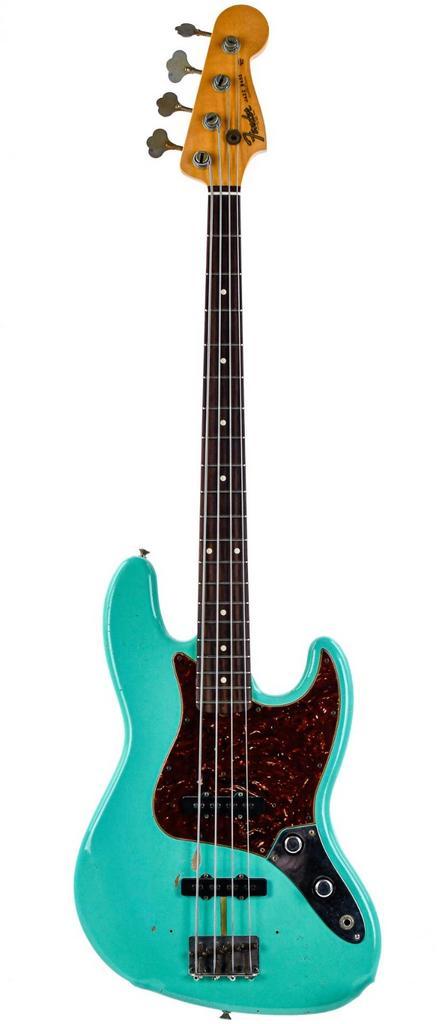 Fender Custom Shop 62 Jazz Bass Aged Sea Foam Green 2011, Muziek en Instrumenten, Snaarinstrumenten | Gitaren | Bas, Gebruikt