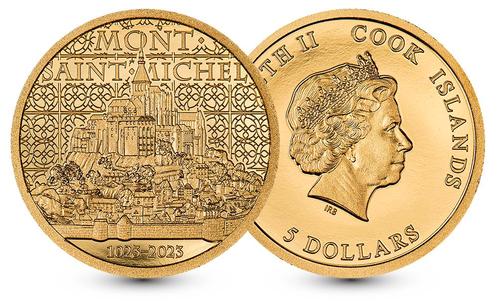 Gouden munt Mont Saint-Michel - 2023, Postzegels en Munten, Munten en Bankbiljetten | Verzamelingen, Verzenden