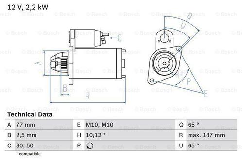 Startmotor / Starter MITSUBISHI L 300,III (2.5 TD), Auto-onderdelen, Motor en Toebehoren, Nieuw, Ophalen of Verzenden