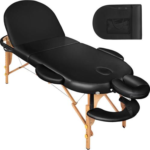 3 zones massagetafel Sawsan ovaal met 5cm matras en houten f, Sport en Fitness, Massageproducten, Verzenden