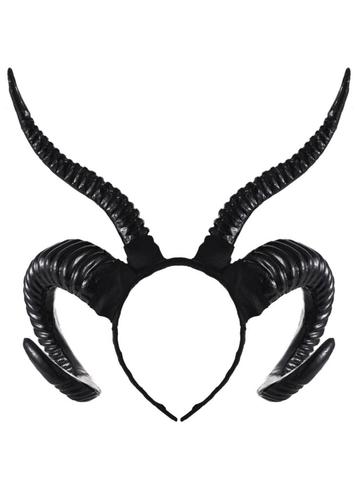 Haarband Hoorns Gewei Zwart Kunststof Diadeem Maleficent Dui