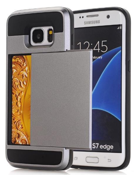 Galaxy S7 Edge Slide Armor Hoesje Met Pashouder, Telecommunicatie, Mobiele telefoons | Hoesjes en Frontjes | Samsung, Nieuw, Ophalen of Verzenden