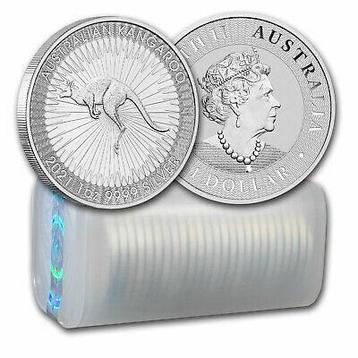25 stuks 1 ounce zilveren Kangaroo (vaste prijs actie)