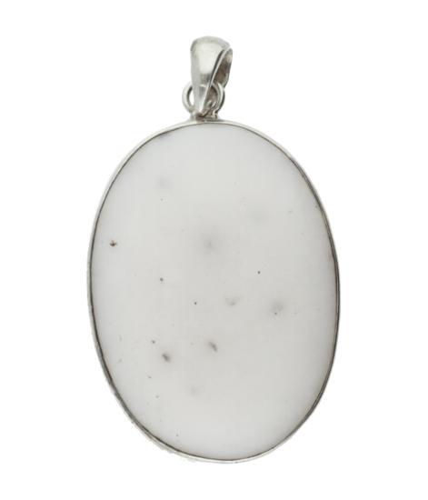 Zilveren Dendriet Opaal roze edelsteen ovaal XL hanger, Sieraden, Tassen en Uiterlijk, Kettinghangers, Verzenden