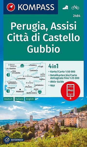 Wandelkaart 2464 Perugia Assisi Citta di Castello Gubbio, Boeken, Atlassen en Landkaarten, Nieuw, Verzenden