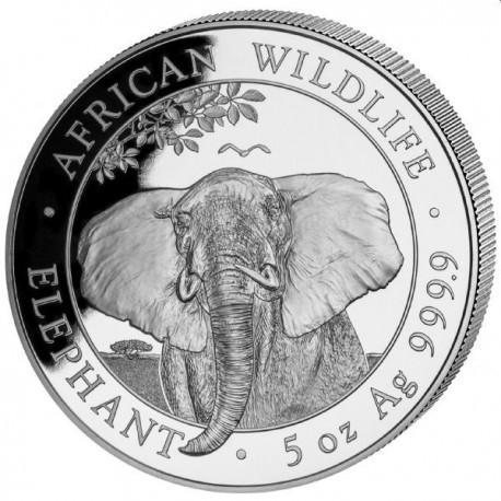 Somalische Olifant 5 oz 2021, Postzegels en Munten, Munten | Afrika, Losse munt, Zilver, Overige landen, Verzenden