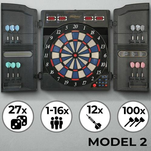 Elektronisch dartbord - 100 spelvarianten - Incl 12 pijlen, Sport en Fitness, Darts, Dartbord met pijlen, Nieuw, Elektronisch